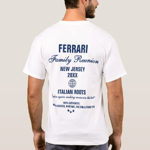 Camiseta Tipografía moderna Familia Reunión Marina Blanca A