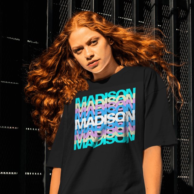 Camiseta Tipografía moderna | Holográfico de nombre persona (Subido por el creador)