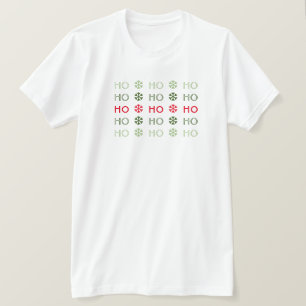 Camiseta Tipografía moderna Navidades de texto repetido vac