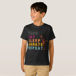 Camiseta Tipografía moderna negra Artes marciales Karate ni
