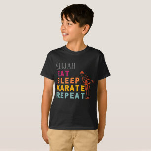 Camiseta Tipografía moderna negra Artes marciales Karate ni