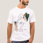 Camiseta Tipografía moderna Oh fiesta de ducha de bebé favo<br><div class="desc">Tipografía moderna Oh fiesta de ducha de bebé regalo a favor de camiseta de juego</div>