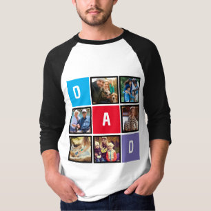 Camiseta Tipografía moderna personalizada Collage de fotos 