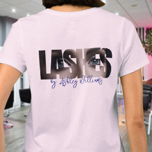 Camiseta Tipografía moderna "Pestañas de" artista de pestañ