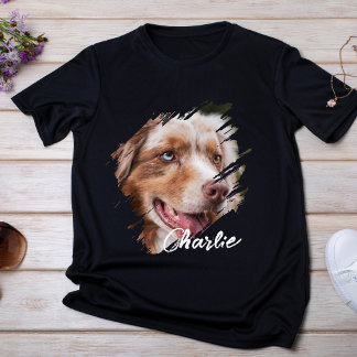 Camiseta Tipografía moderna simple del nombre y foto de la