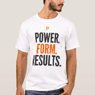 Camiseta Tipografía Motivacional de Resultados de Forma de