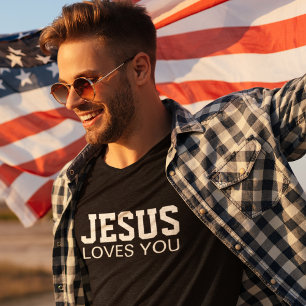 Camiseta Tipografía Motivacional Jesús Te Ama