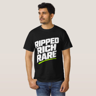 Camiseta Tipografía Motivacional Rara Rica Rasgada