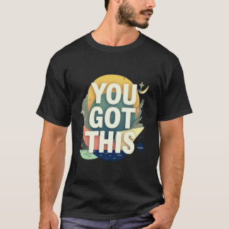 Camiseta Tipografía motivacional «Tú Puedes»