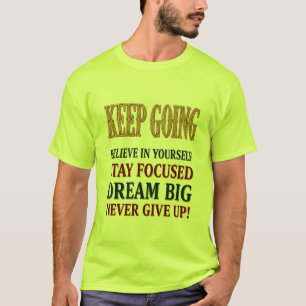 Camiseta Tipografía Motivacional Vintage Sigue Adelante 