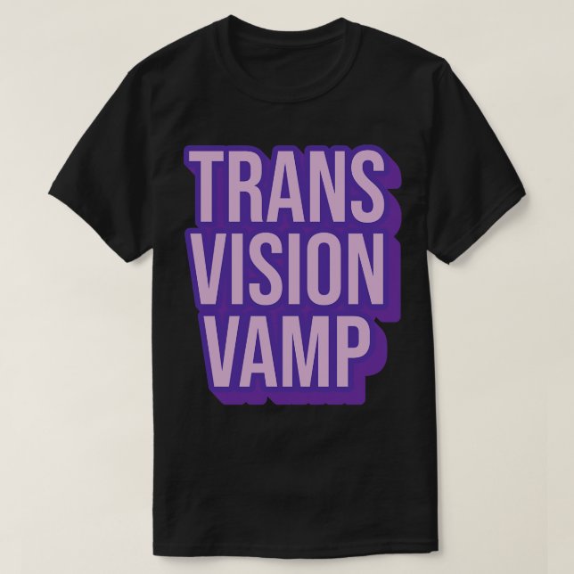 Camiseta Tipografía musical de la Transvision Vamp 80 (Diseño del anverso)