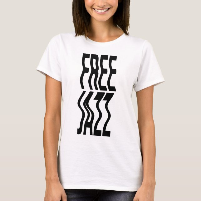 Camiseta Tipografía negrita de Free Jazz logo  (Anverso)