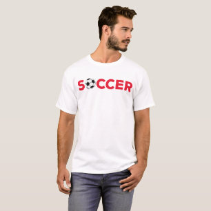 Camiseta Tipografía Negrita de Fútbol Rojo Clásico para Afi