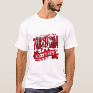 Camiseta Tipografía Negrita de País de Fútbol de Túnez 2026