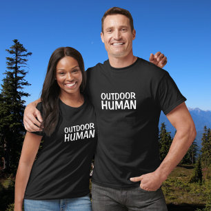 Camiseta Tipografía Negrita en Bloque Outdoor Human