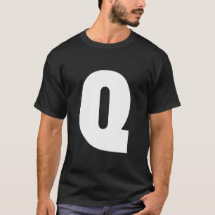Camiseta Tipografía negrita Mostrar letra Q Caracteres alfa