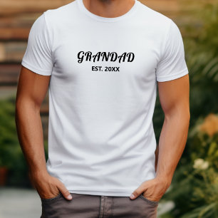 Camiseta Tipografía Negrita Negra Establecida por el Abuelo