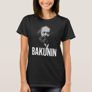Camiseta Tipografía Negrita Retrato de Bakunin