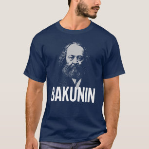 Camiseta Tipografía Negrita Retrato de Bakunin