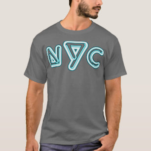 Camiseta Tipografía neonesa de Rótulo en Nueva York