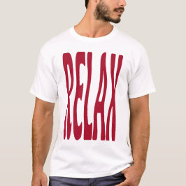 Camiseta Tipografía ondulada retro roja relajante Arte esté