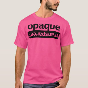 Camiseta Tipografía opaca transparente