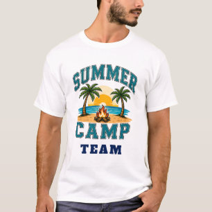 Camiseta ☀️ Tipografía para personal de campamento de veran