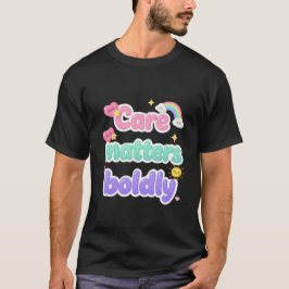 Camiseta Tipografía Pastel Care Matters
