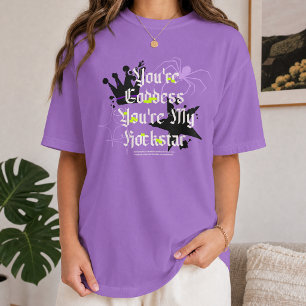 Camiseta Tipografía púrpura de araña gótica