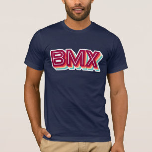 Camiseta Tipografía Retro BMX Texto Cool