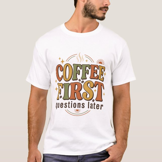 Camiseta Tipografía Retro de Café de los 70 (Anverso)