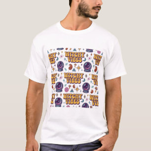 Camiseta Tipografía Retro de Halloween con Vibraciones de B