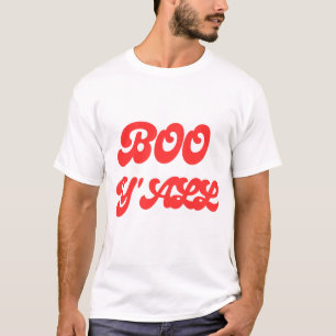 Camiseta Tipografía Retro de Halloween Groovy Boo Yall