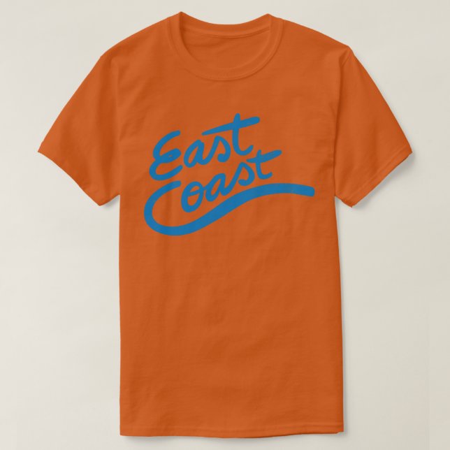 Camiseta Tipografía retro de la Costa Este (Diseño del anverso)