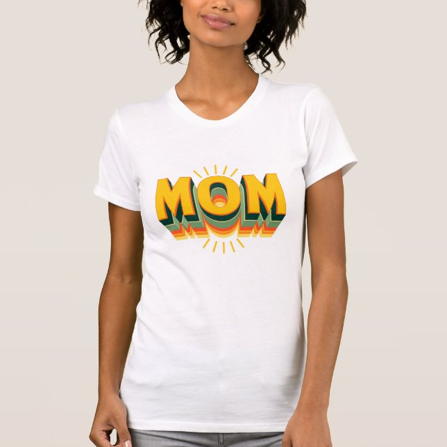 Camiseta Tipografía Retro de Mamá de los 70 (Anverso)