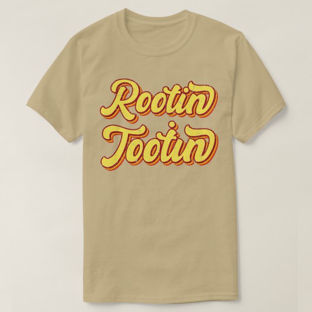 Camiseta Tipografía retro de Rootin Tooting (Diseño del anverso)