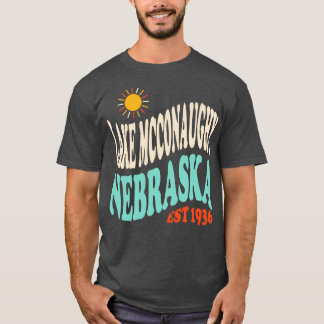 Camiseta Tipografía retro del lago McConaughy Nebraska