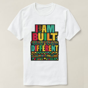 Camiseta Tipografía Retro 'Estoy Construido Diferente'