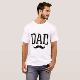 Camiseta Tipografía retro papá bigote Mug día del padre