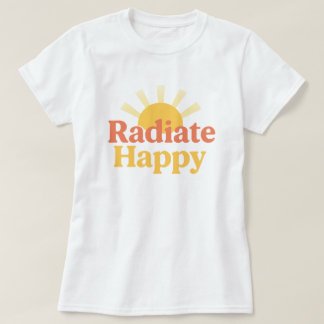 Camiseta Tipografía Retro Radiate Happy Sunshine