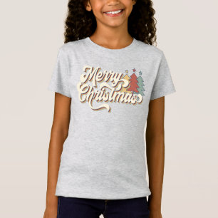 Camiseta Tipografía retro vintage de navidad