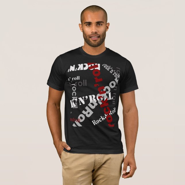 Camiseta Tipografía rodante negra (Anverso completo)