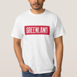 Camiseta Tipografía Roja de Groenlandia Kalaallit Nunaat
