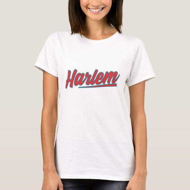 Camiseta Tipografía roja de Harlem (Anverso)
