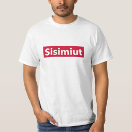 Camiseta Tipografía roja sisimiut de Groenlandia