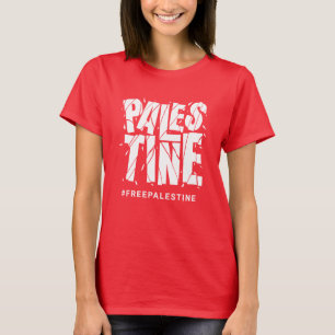 Camiseta Tipografía rota de Palestina Libre