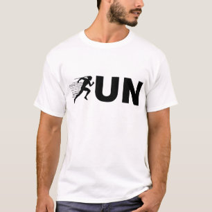 Camiseta Tipografía RUN Diseño de Correr Corredor Minimal