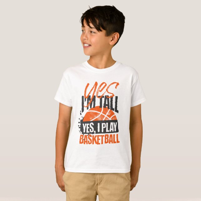 Camiseta Tipografía Sí Juego Baloncesto (Anverso completo)