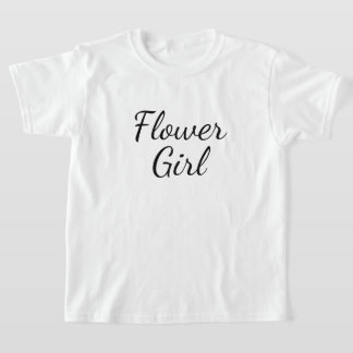 Camiseta Tipografía sobre escritura femenina de flores en b