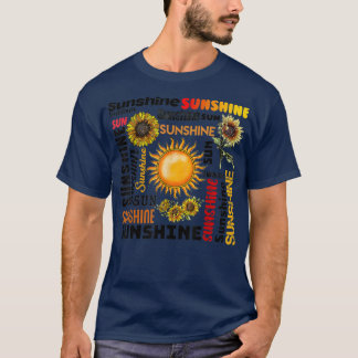 Camiseta Tipografía Sunshine Paz Amor Sunshine Sunflower